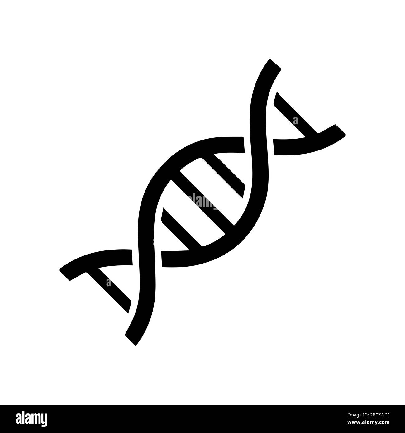 Einfaches DNA-Logo, Life-Gen-Modell, Bio-Code-Genetik Molekül, medizinische Symbole, Chromosom-Symbol, genetische Zeichen Stock Vektor