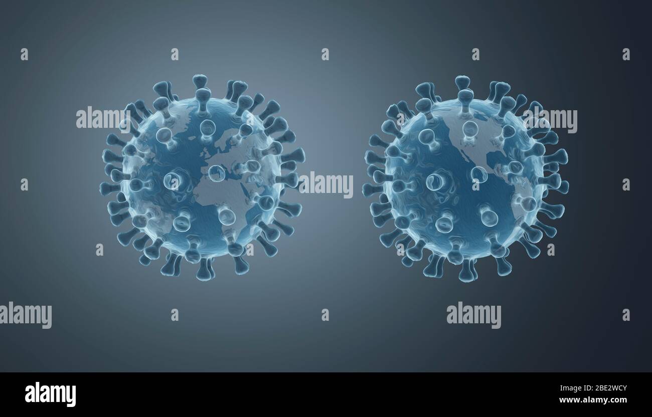 3D-Rendering des COVID-19 noval Coronavirus Stockfoto