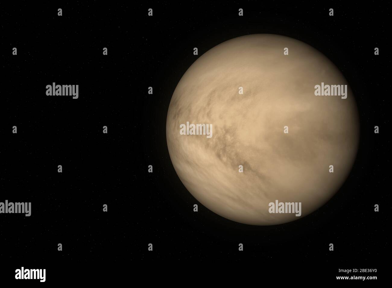 3D-Rendering von Venus, dem zweiten Planeten von der Sonne Stockfoto