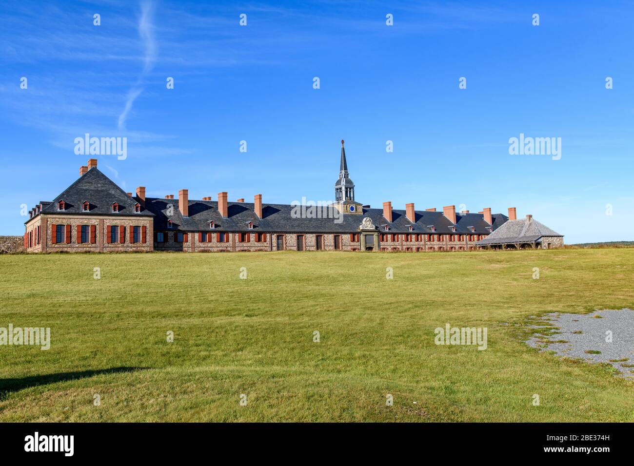 Kanadische Maritimes, Kanada, Cape Breton Island, Nova Scotia. Festung St. Louisbourg. Stockfoto