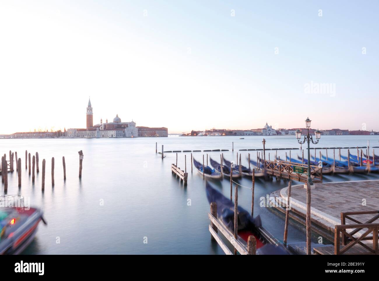 I-Venedig: Blick auf die von der Ponte della Paglia auf di Isola di San Giorgio mit San Giorgio Maggiore Stockfoto