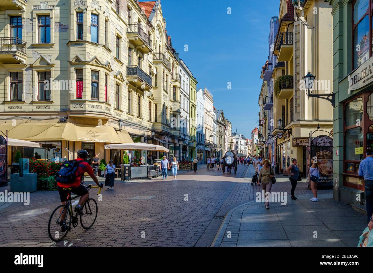 TORUN , POLEN-SEPTEMBER 28 2018: Torun geht auf den Spuren von Nikolaus Kopernikus. Stockfoto