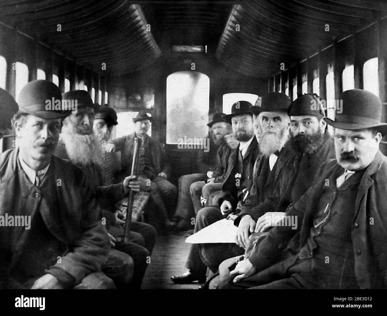 Eisenbahnwaggon, Ballyclare, Irland im Jahr 1883 Stockfoto