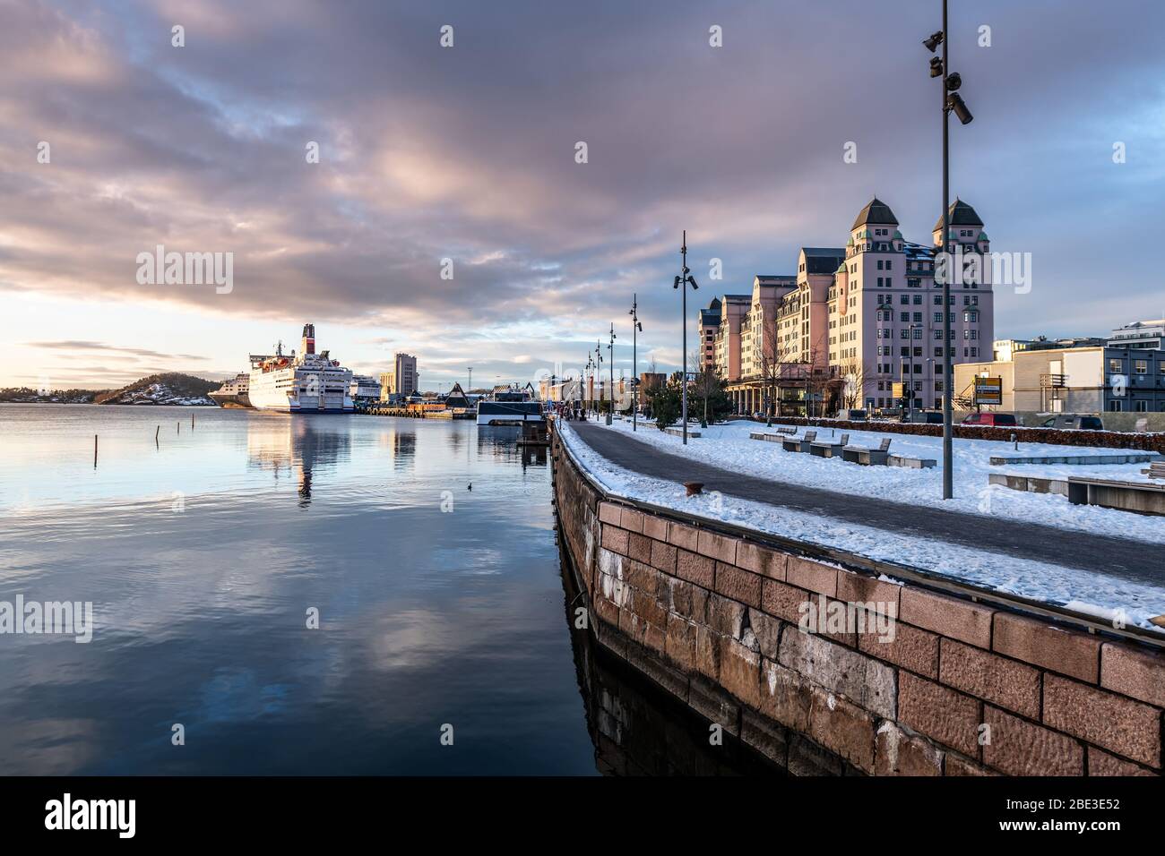 Oslo Stadt im Winter, Norwegen Stockfoto