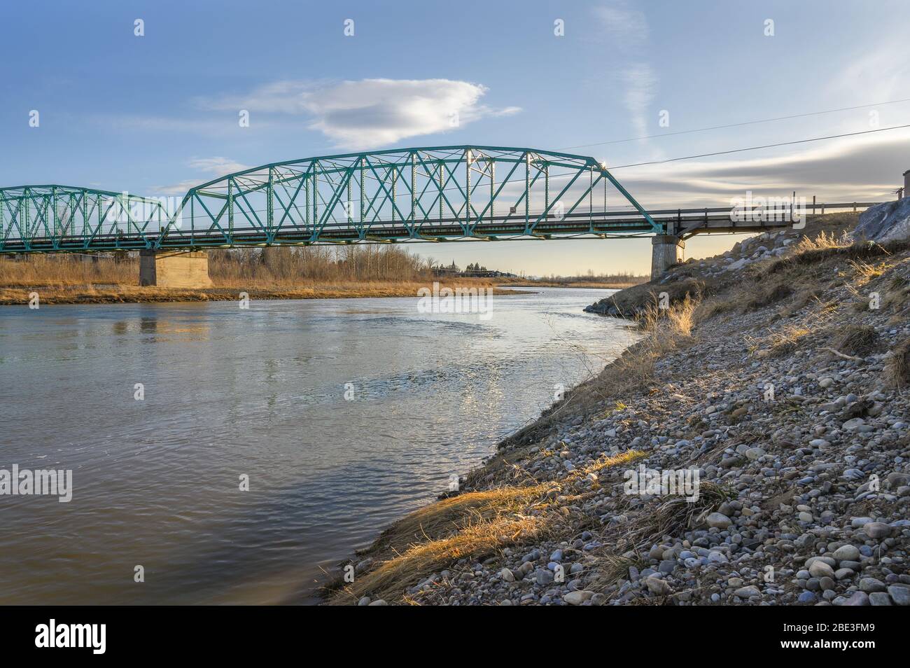 Old man River Bridge in Fort MacLeod, Alberta, Kanada Stockfoto