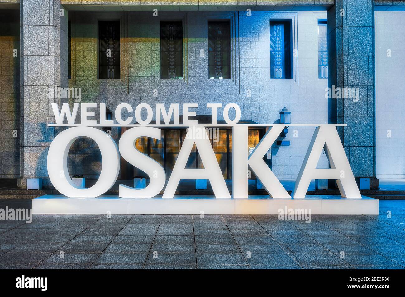 Blechschild Stadt Osaka Japan 