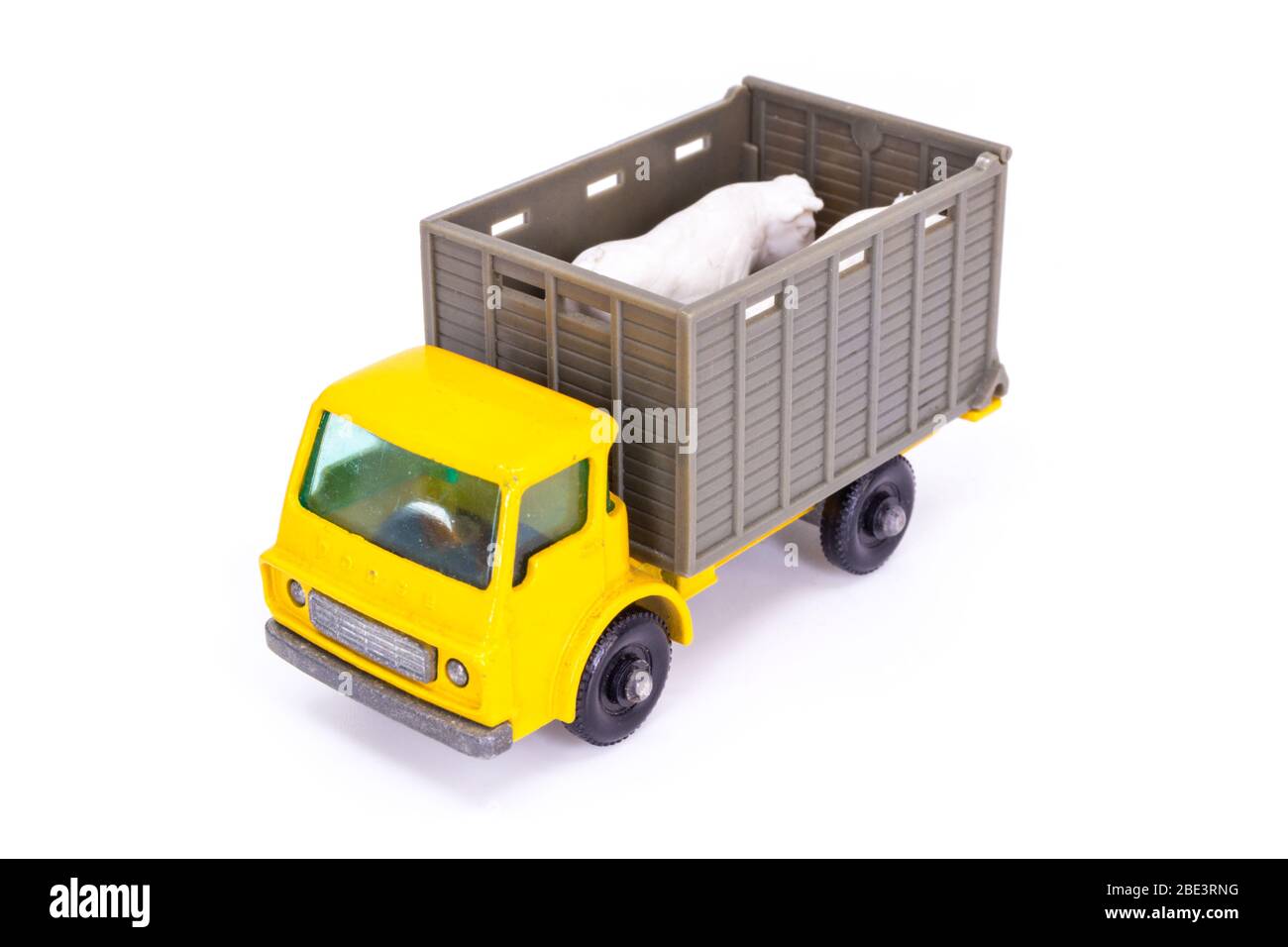 Lesney Products Matchbox Modell Spielzeug Auto 1-75 Serie Nr. 37 Dodge Cattle Truck Stockfoto