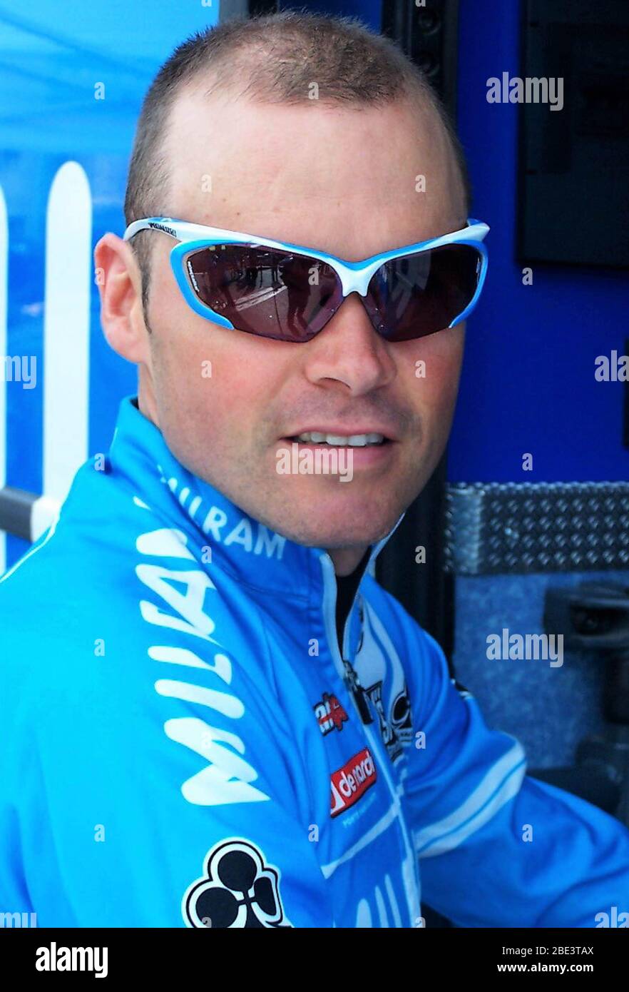 Mirko Celestino vom Team Milram während des Tirreno Adriattico 2007, Etappe 5 Radrennen, Civitanova Marche - Civitanova Marche Alta (ITT) (20.5 km ) am 18. März 2007 in Civitanova Marche,Italie - Photo Laurent Lairys / DPPI Stockfoto