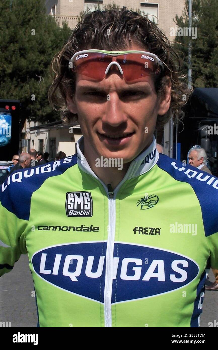 Filippo Pozzato von Liquigas während des Tirreno Adriattico 2007, Etappe 5 Radrennen, Civitanova Marche - Civitanova Marche Alta (ITT) (20.5 km ) am 18. März 2007 in Civitanova Marche,Italie - Photo Laurent Lairys / DPPI Stockfoto