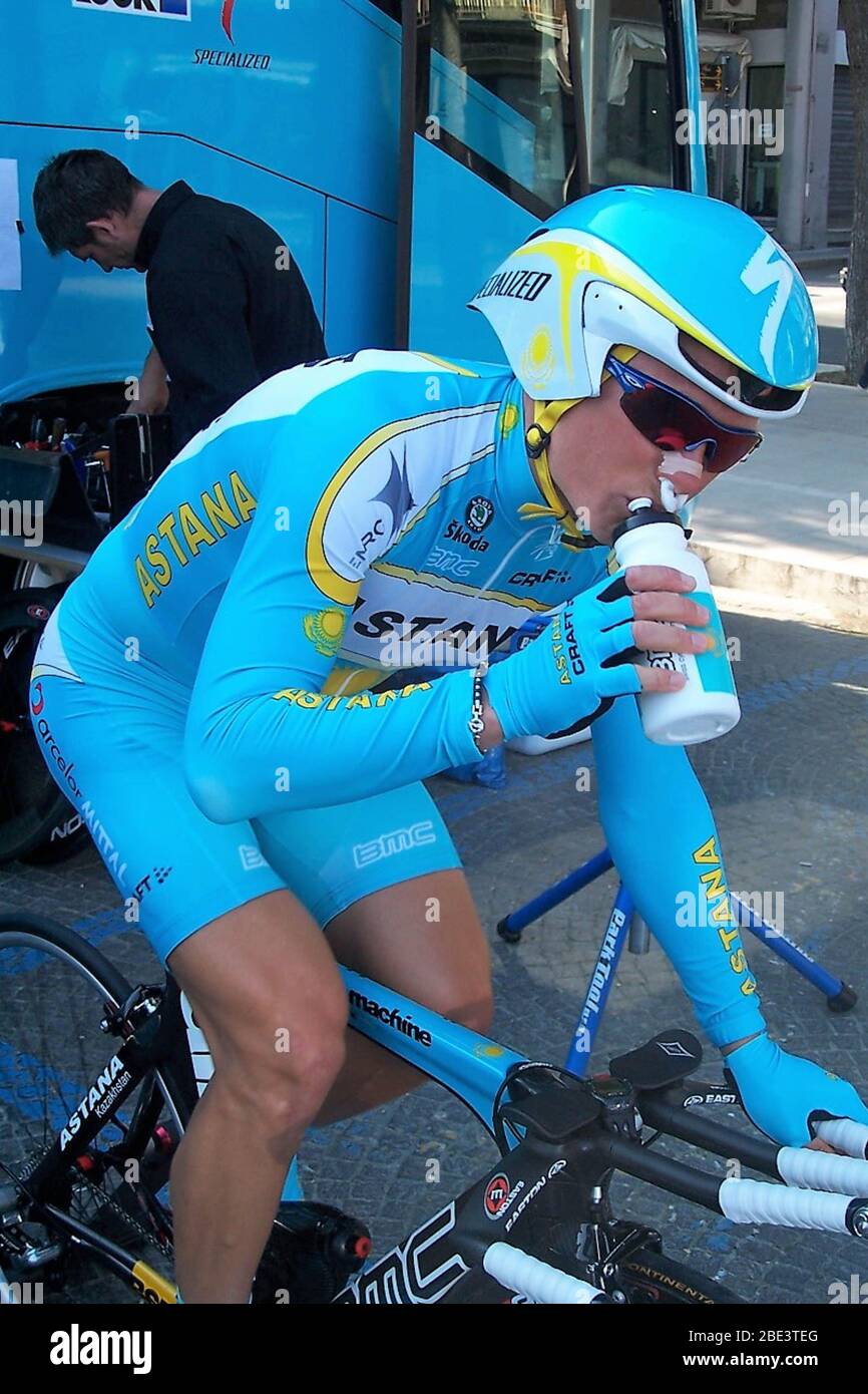 Alexandre Vinokourov während des Tirreno Adriattico 2007, Etappe 5 Radrennen, Civitanova Marche - Civitanova Marche Alta (ITT) (20.5 km ) am 18. März 2007 in Civitanova Marche,Italie - Photo Laurent Lairys / DPPI Stockfoto