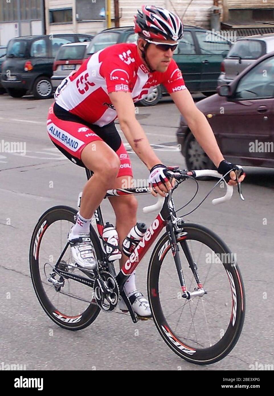 Allan Johansen vom Team CSC beim Tirreno Adriattico 2007, Etappe 6 Radrennen, San Benedetto del Tronto - San Giacomo Monti della Laga(164 km ) am 19. März 2007 in Benedetto del Tronto,Italie - Foto Laurent Lairys / DPPI Stockfoto