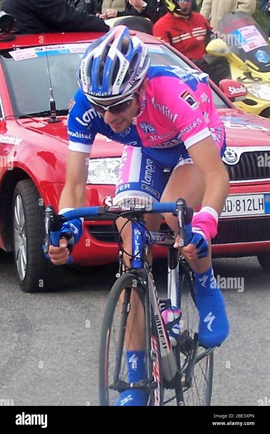 Matteo Bono von Lampre-Fondaital während des Tirreno Adriattico 2007, Etappe 6 Radrennen, San Benedetto del Tronto - San Giacomo Monti della Laga(164 km ) am 19. März 2007 in Benedetto del Tronto,Italie - Foto Laurent Lairys / DPPI Stockfoto