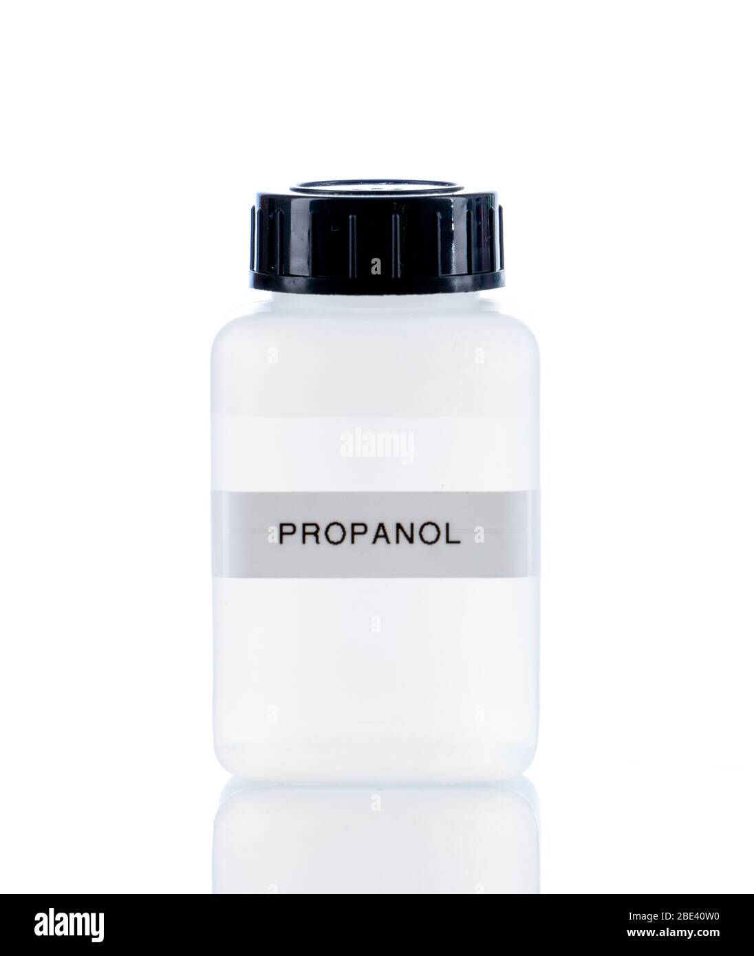 Flasche Propanol. Stockfoto