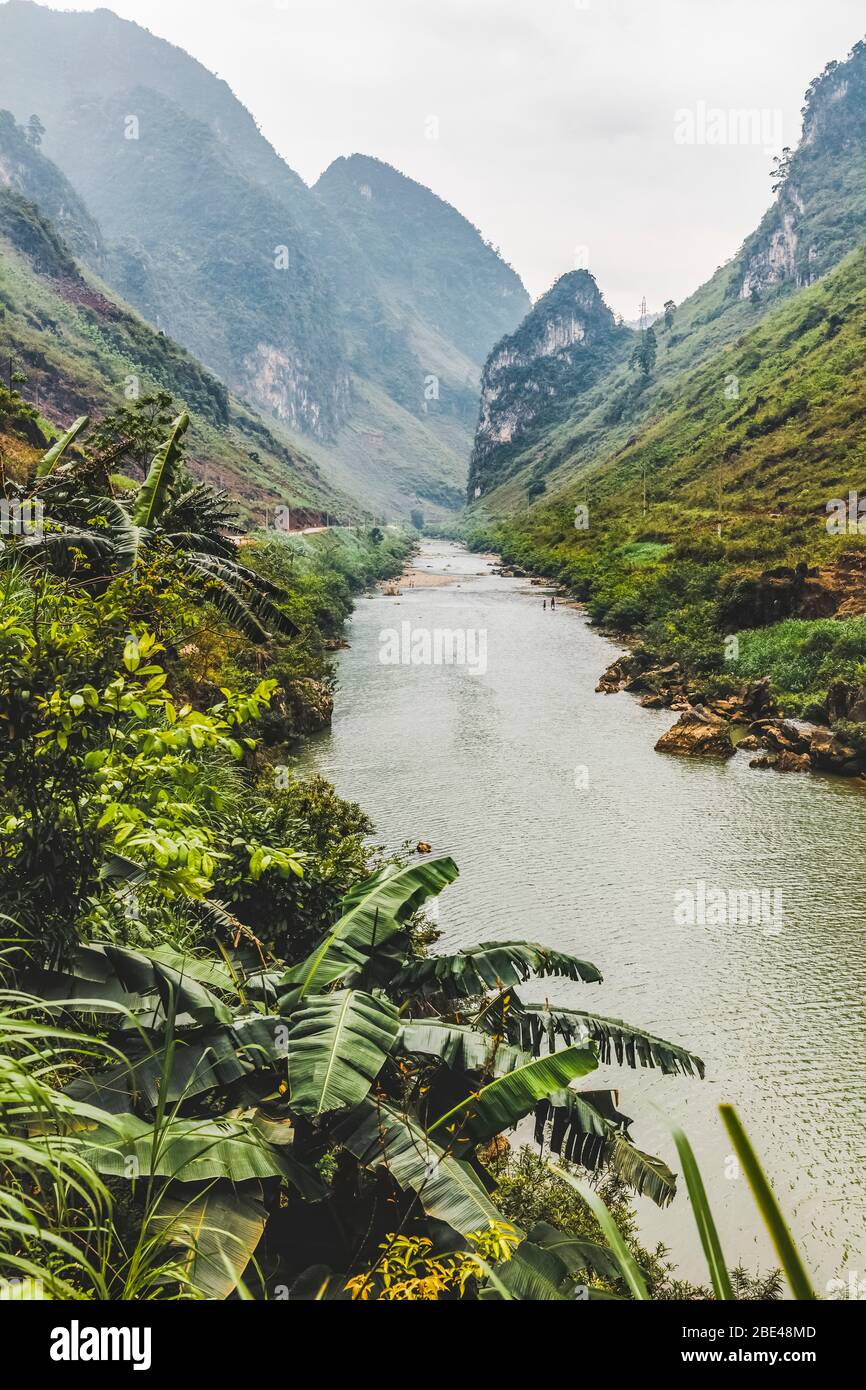 Dong Van Karst Plateau Geopark; Provinz Ha Giang, Vietnam Stockfoto