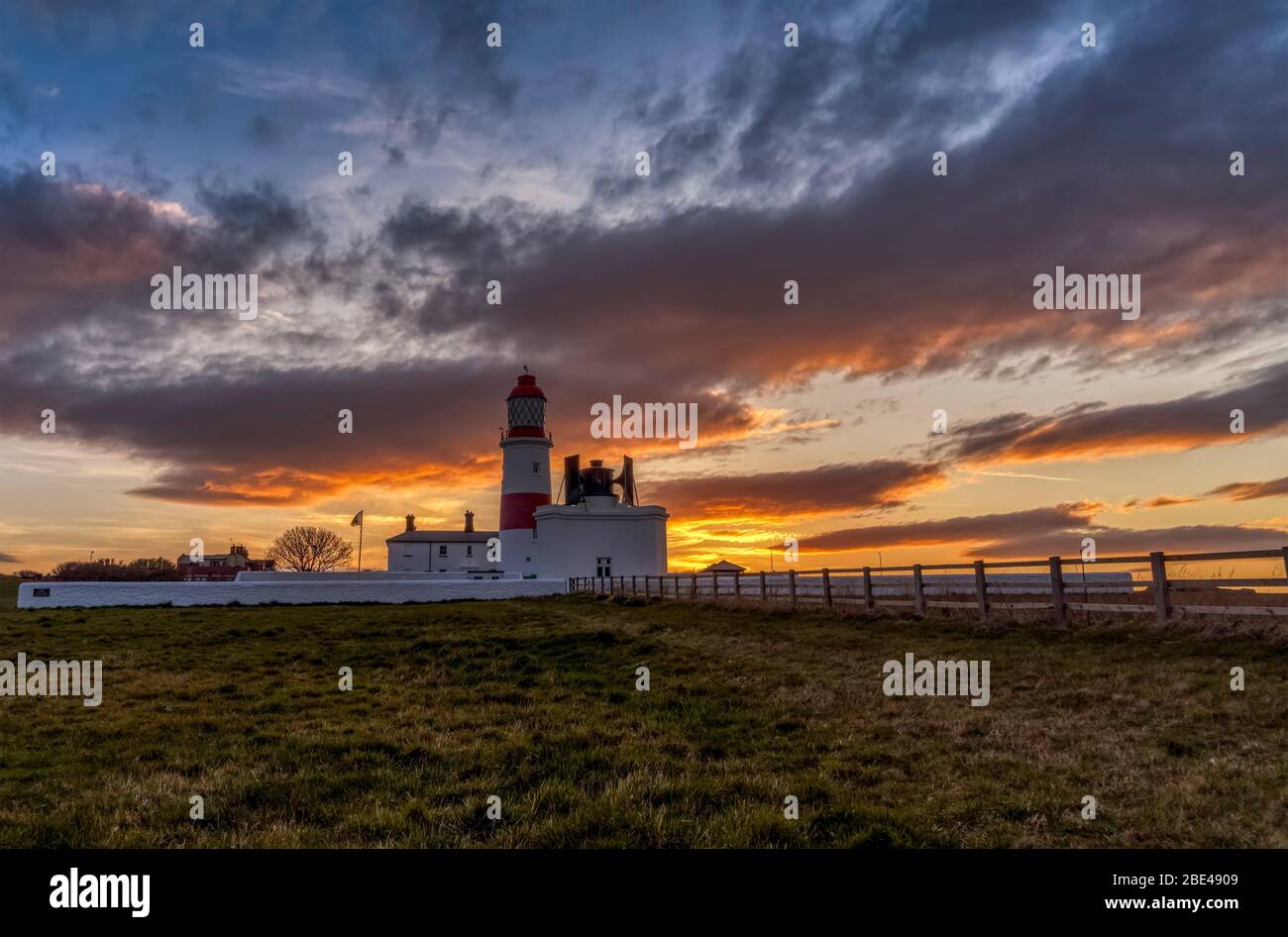 Souter Leuchtturm; South Shields, Tyne and Wear, England Stockfoto