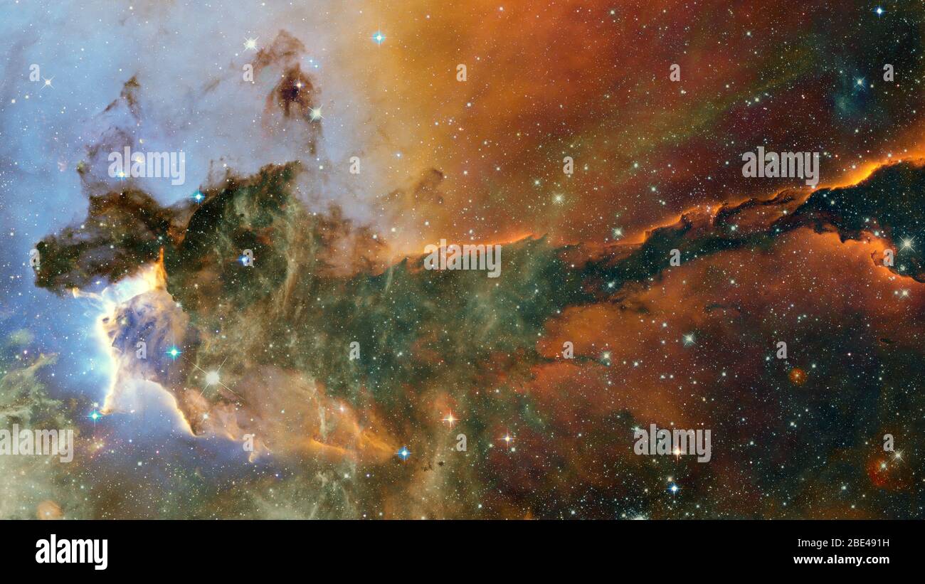 Farbige Nebel und Open Cluster von Sternen im Universum. Elemente dieses Bild von der NASA eingerichtet Stockfoto