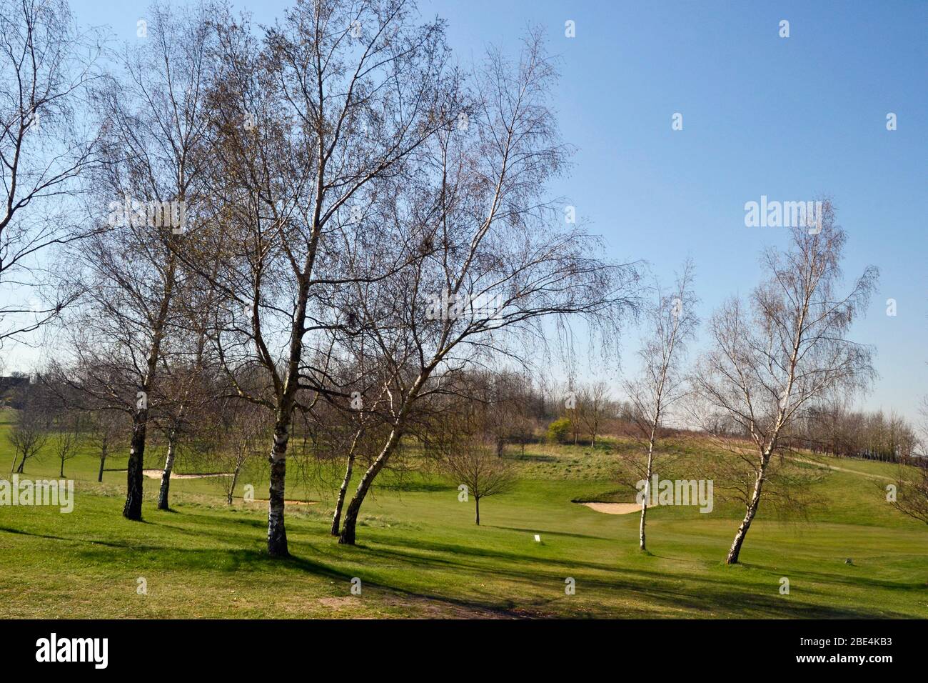 Princes Risborough Golfplatz, während der britischen Lockdown, ohne Menschen. Stockfoto