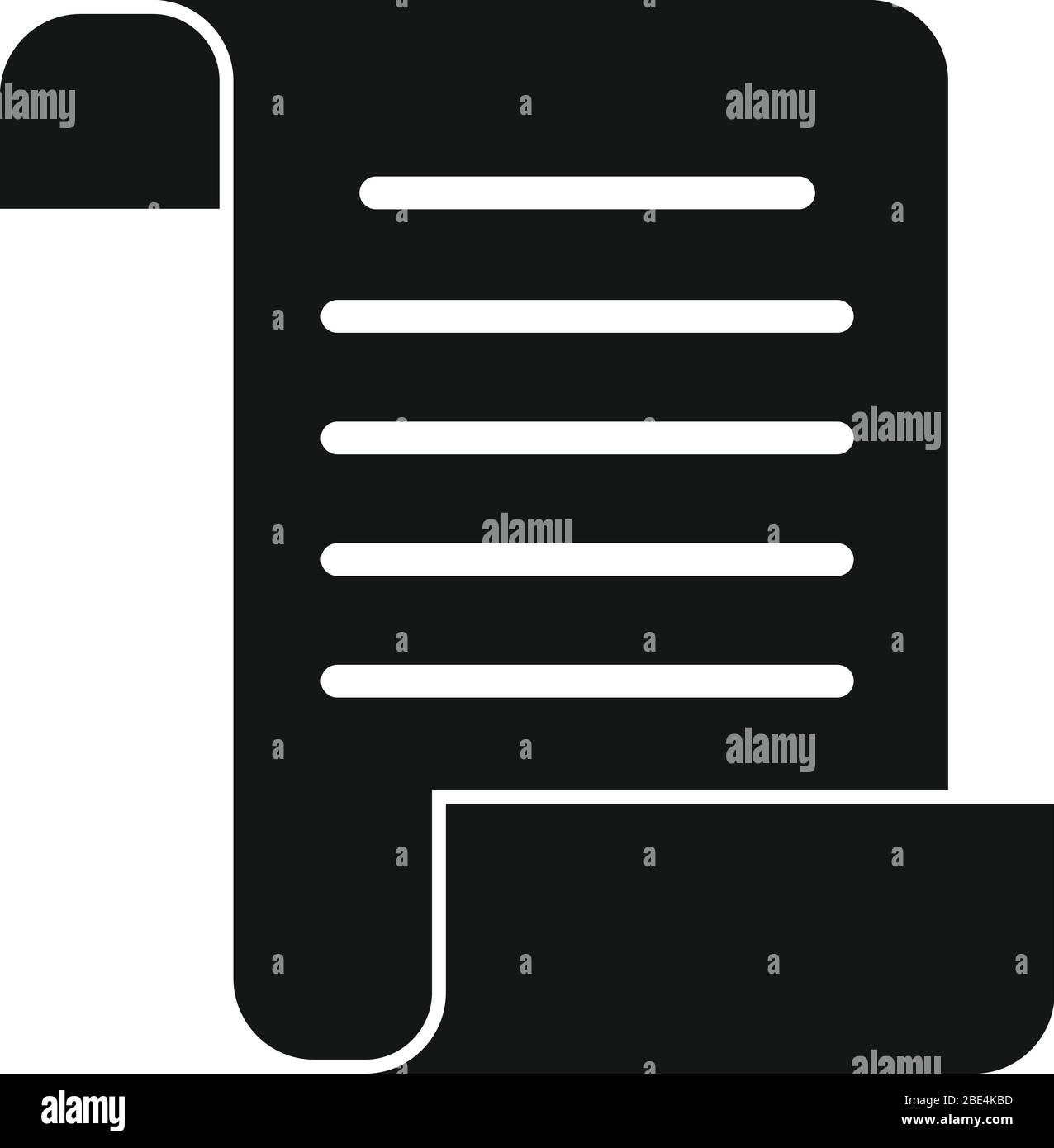 Symbol für das Papier zur Beschreibung von Verbrechen. Einfache Illustration von Kriminalität Beschreibung Papier Vektor-Symbol für Web-Design isoliert auf weißem Hintergrund Stock Vektor