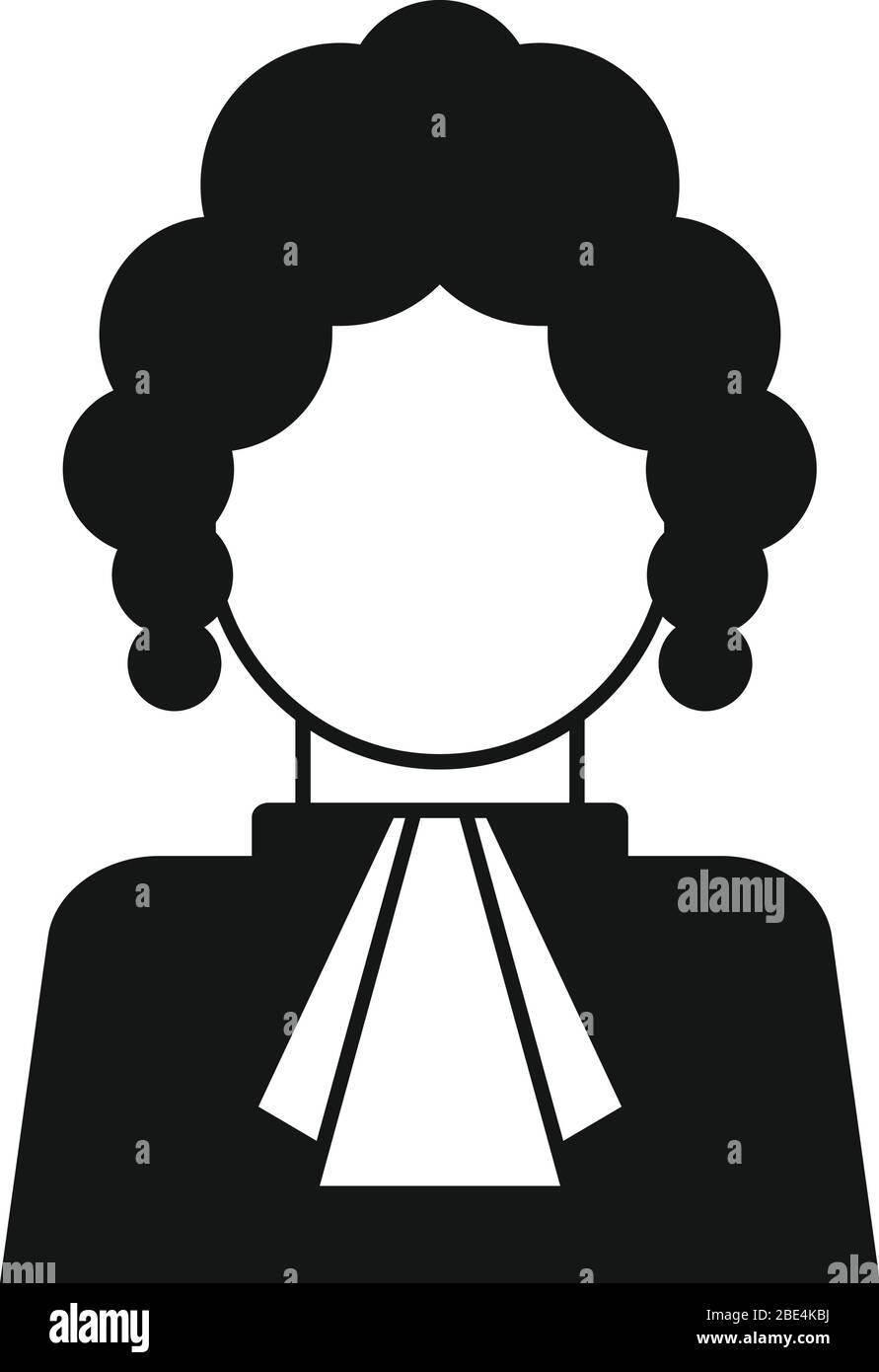 Symbol für Person beurteilen. Einfache Illustration von Richter Person Vektor-Symbol für Web-Design isoliert auf weißem Hintergrund Stock Vektor