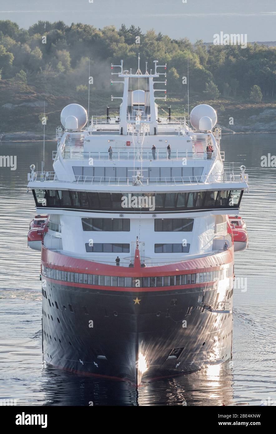 Erstgespräch von Roald Amundsen in Florø. Stockfoto