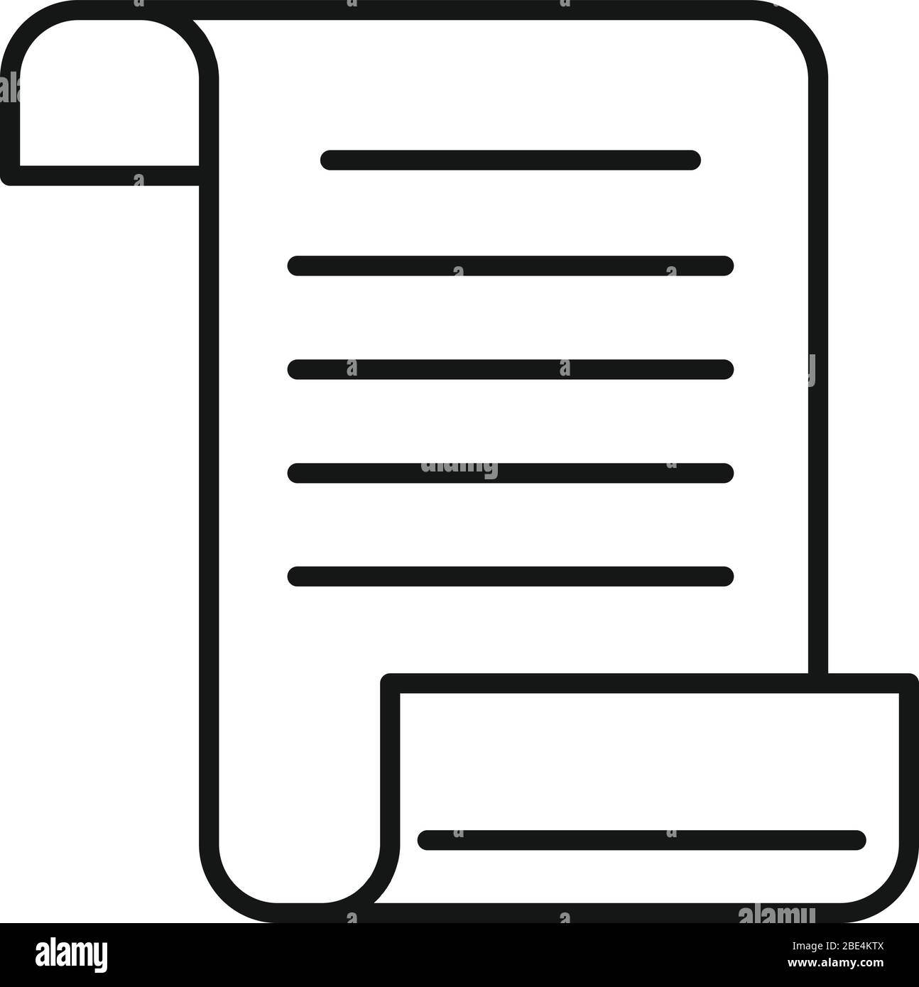 Symbol für das Papier zur Beschreibung von Verbrechen. Outline Kriminalität Beschreibung Papier Vektor-Symbol für Web-Design isoliert auf weißem Hintergrund Stock Vektor