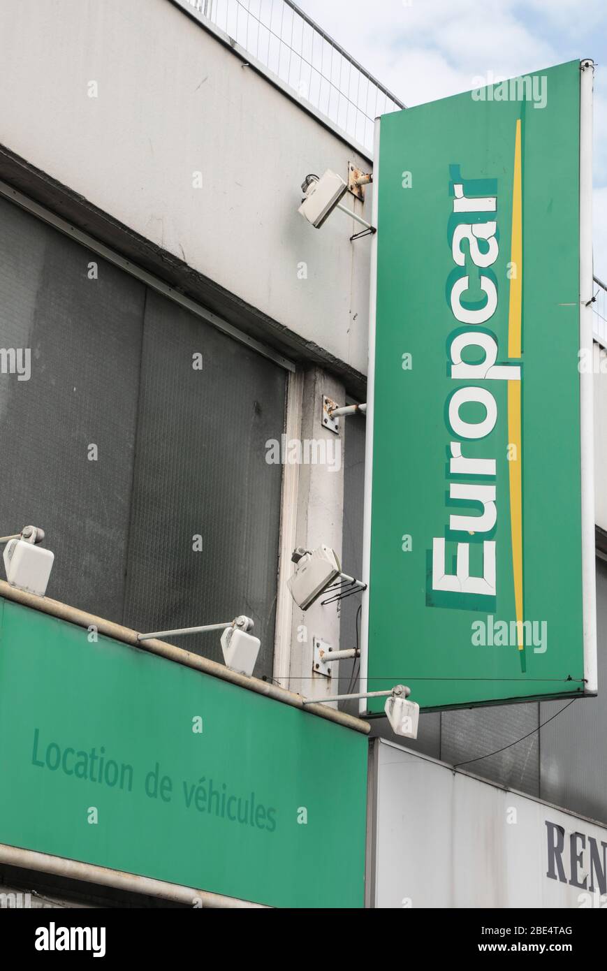 EUROPCAR AUTOVERMIETUNG , PARIS Stockfoto