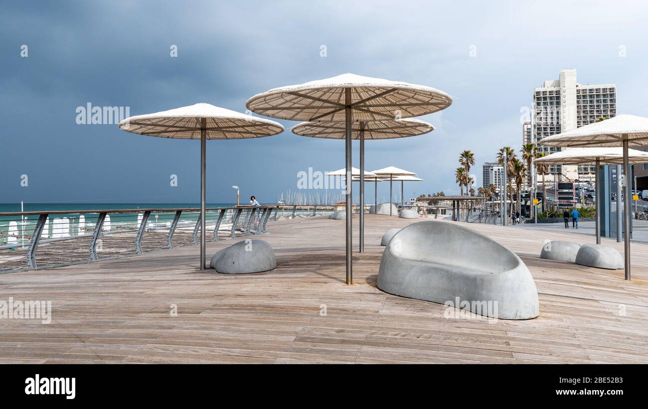 Die moderne Promenade von Tel Aviv Stockfoto