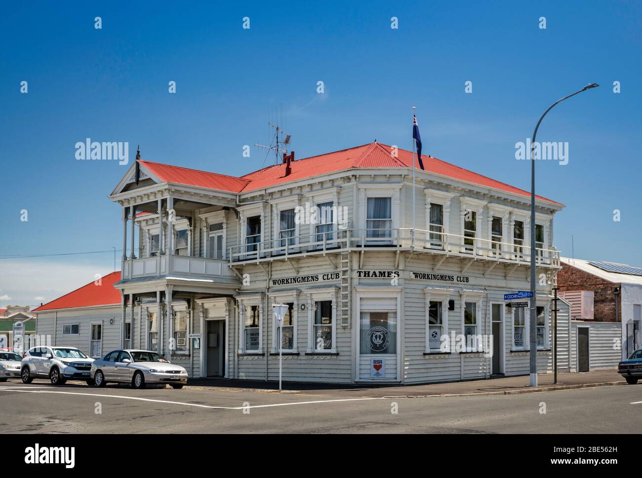 Workingmens Club, in Thames, Waikato Region, Nordinsel, Neuseeland Stockfoto