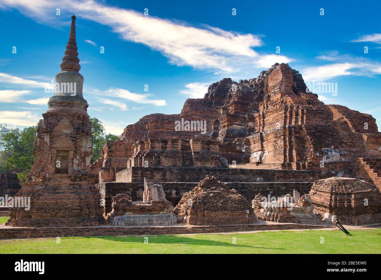 Pagode am Wat Chaiwatthanaram Tempel, einer der berühmten Tempel in Ayutthaya Provinz Thailand. UNESCO-Welterbe. Tempel in Ayutthaya Historical P Stockfoto