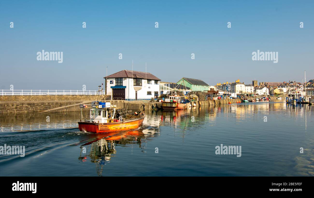 Aberystwyth Stadt, eine kleine Küstenstadt in Ceredigion, Wales. Stockfoto