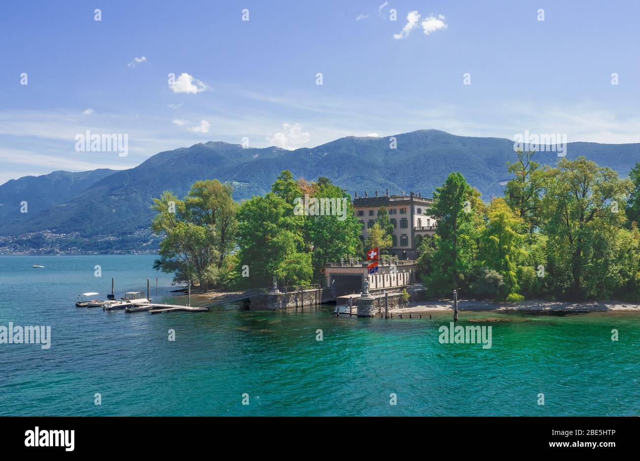 San Pancrazio, Insel des Lago Maggiore in der Schweiz mit einem herrlichen botanischen Garten Stockfoto