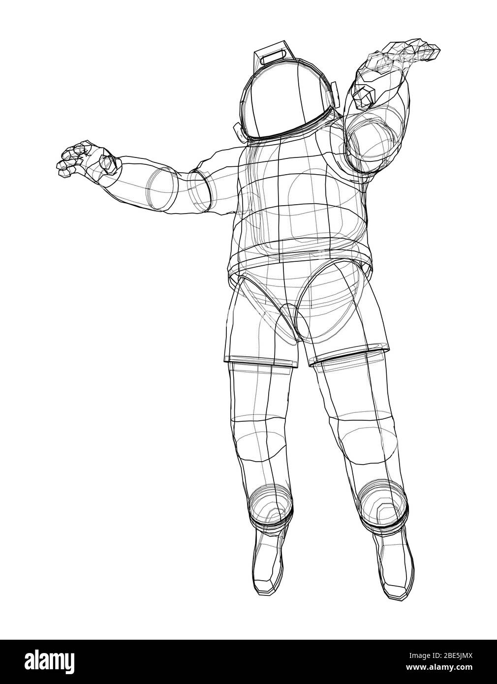 Astronaut Konzept. Vektor Rendering von 3d Stock Vektor