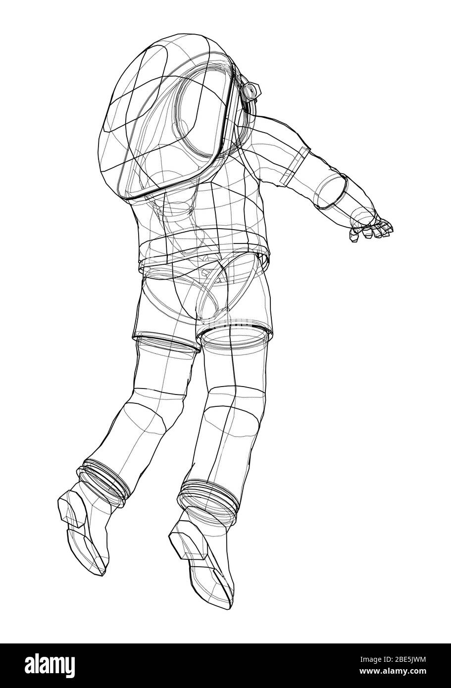 Astronaut Konzept. Vektor Rendering von 3d Stock Vektor