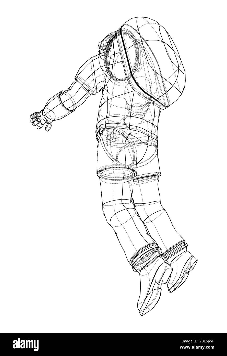 Astronaut Konzept. Vektor Rendering von 3d Stock Vektor