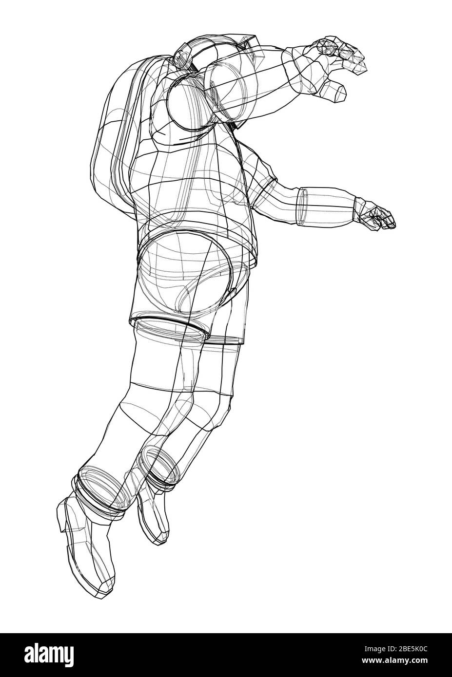 Astronaut Konzept. Vektor Rendering von 3d Stock Vektor