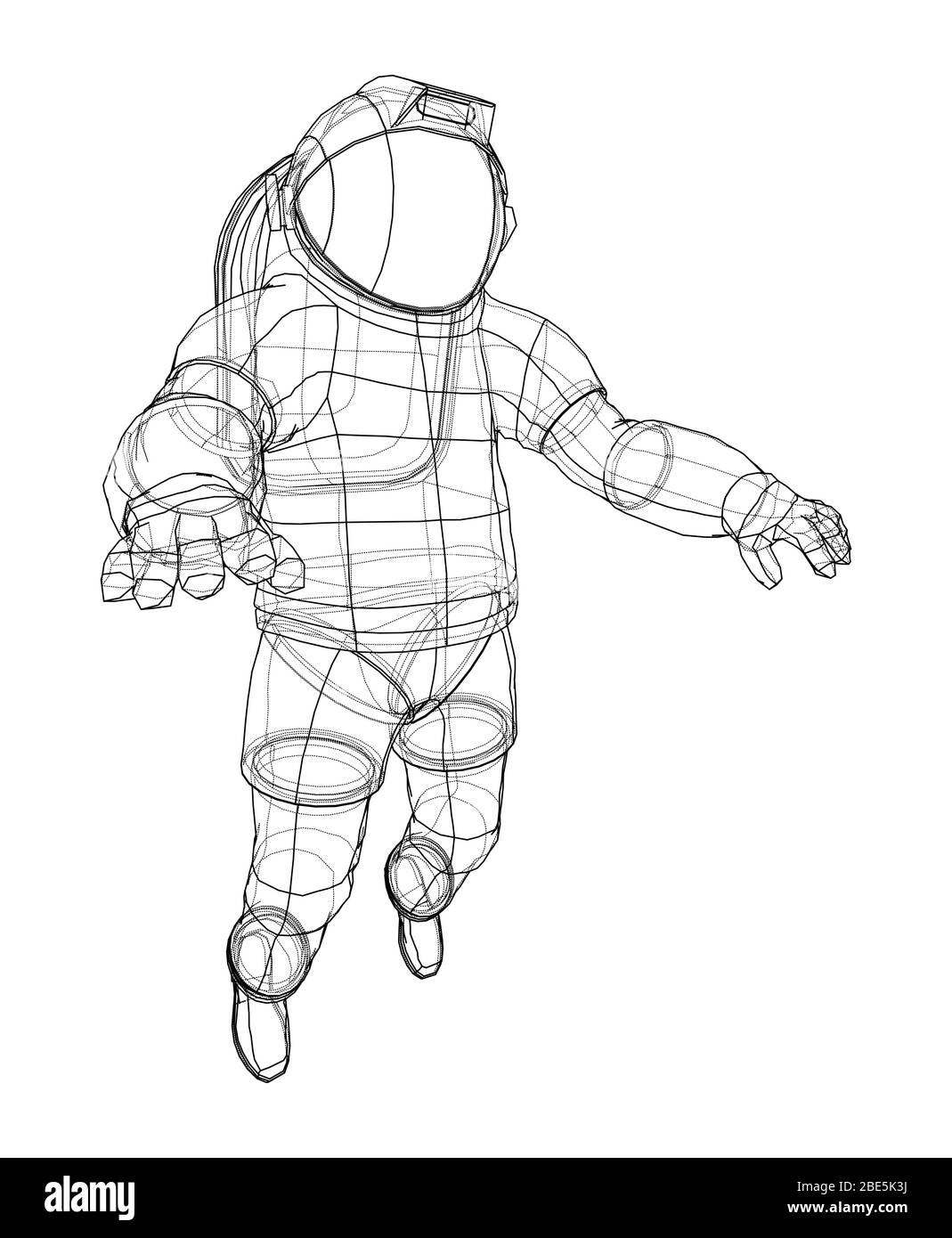 Astronaut Konzept. Vektor Rendering von 3d Stock Vektor