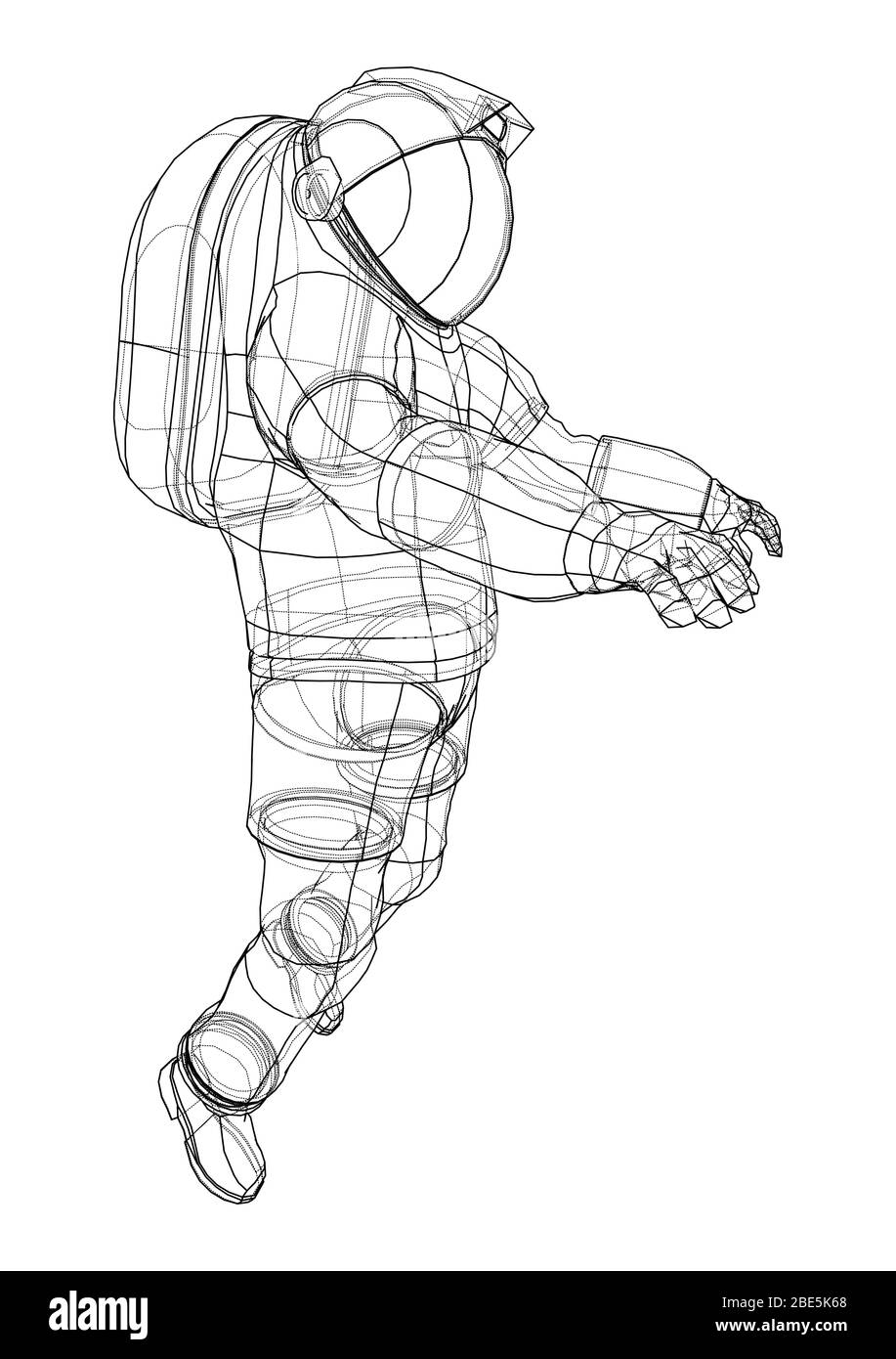 Astronaut Konzept. Vektor Rendering von 3d Stock Vektor