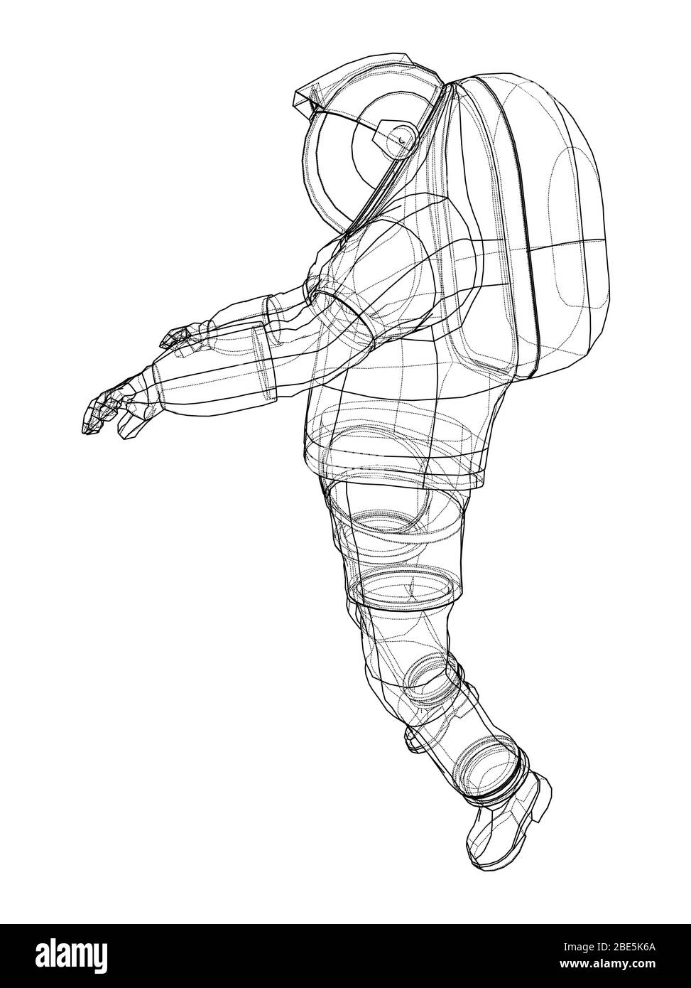 Astronaut Konzept. Vektor Rendering von 3d Stock Vektor