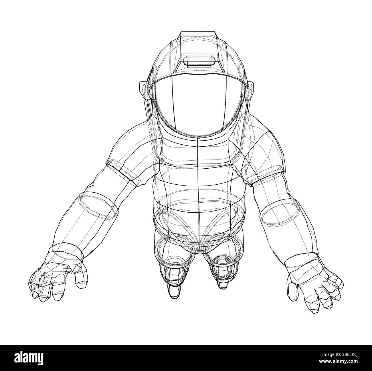 Astronaut Konzept. Vektor Rendering von 3d Stock Vektor