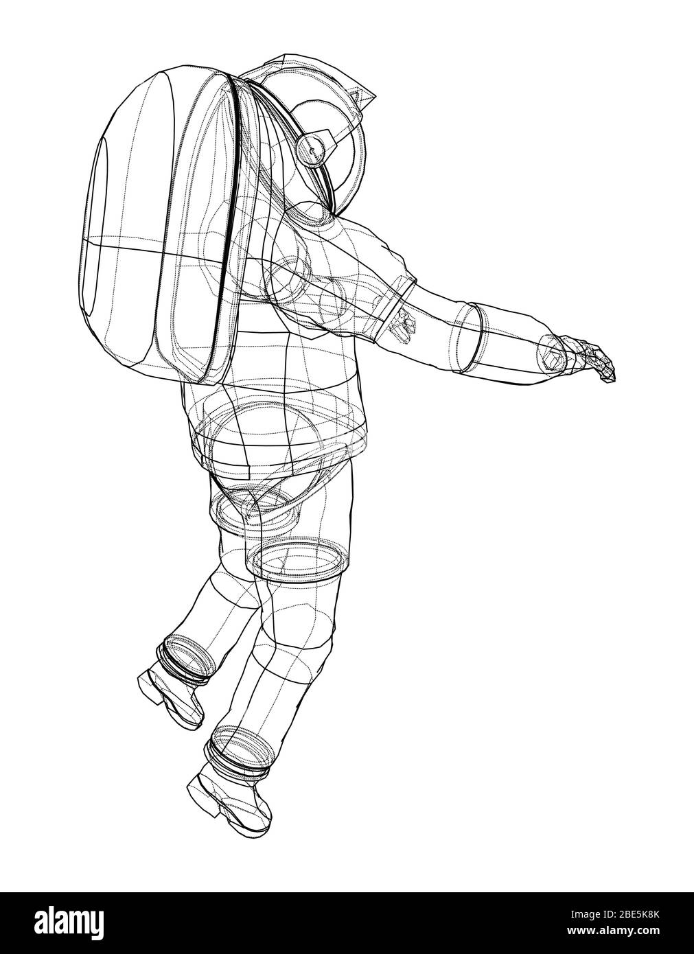 Astronaut Konzept. Vektor Rendering von 3d Stock Vektor