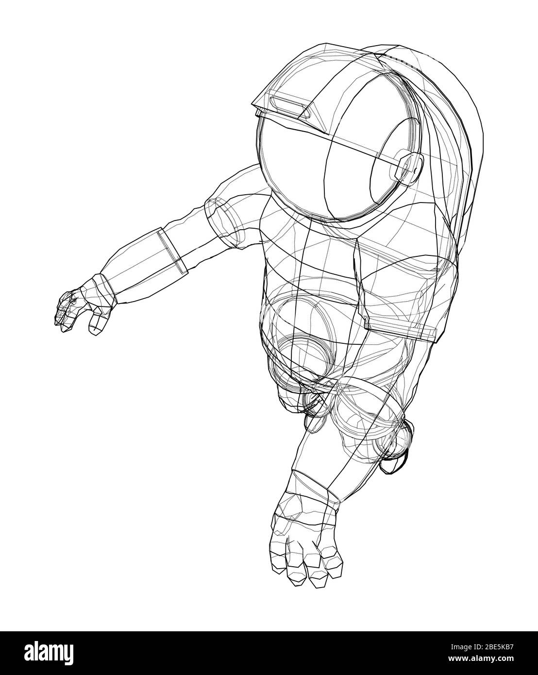 Astronaut Konzept. Vektor Rendering von 3d Stock Vektor