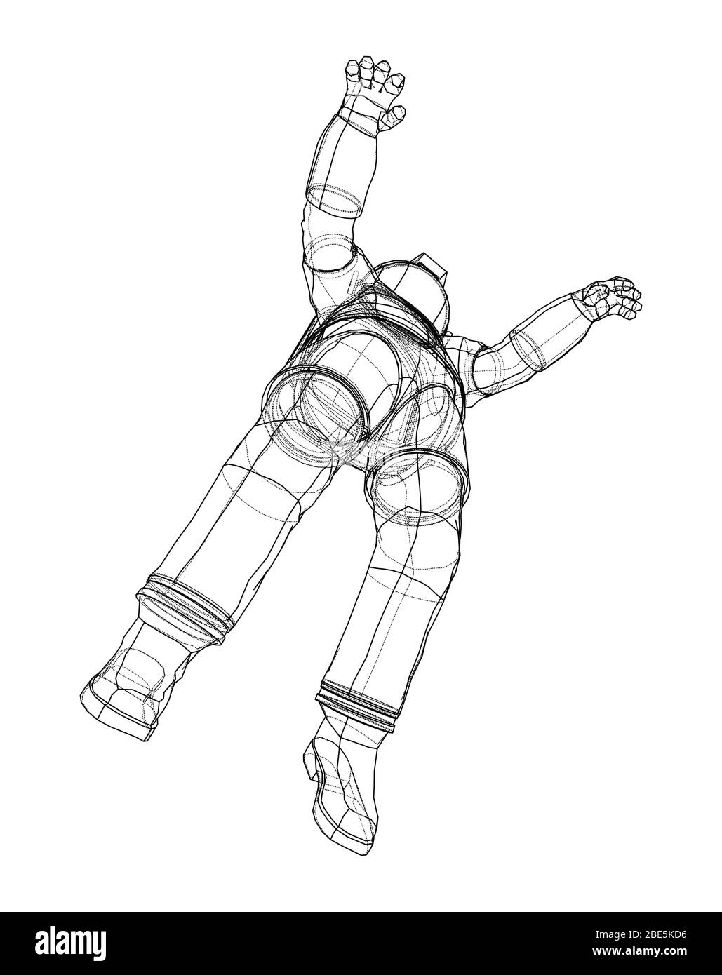 Astronaut Konzept. Vektor Rendering von 3d Stock Vektor