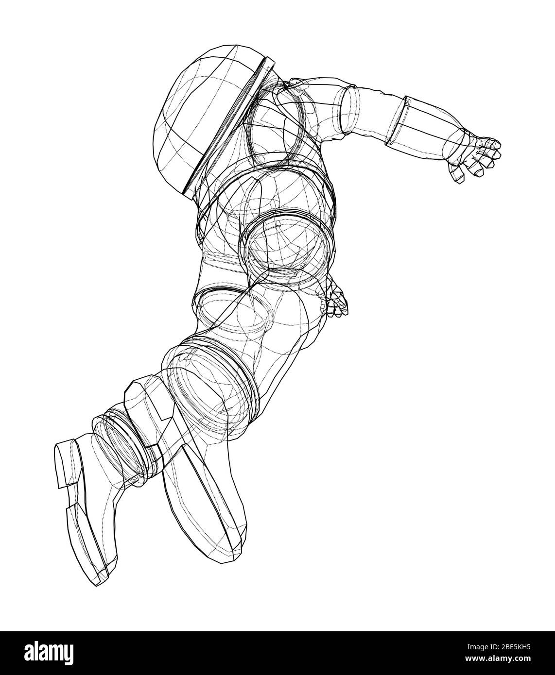 Astronaut Konzept. Vektor Rendering von 3d Stock Vektor