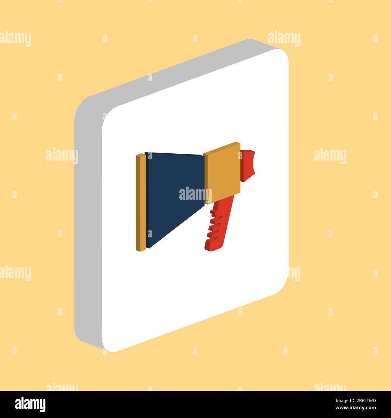 Lautsprecher, Megaphon einfaches Vektor-Symbol. Illustration Symbol Design Vorlage für Web mobile UI Element. Perfekte Farbe isometrisches Piktogramm auf 3d-Whit Stock Vektor