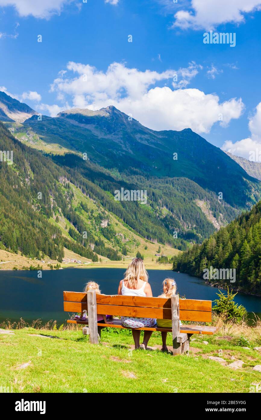 Alpine Mountain Lake Riesachsee in der Nähe von Schladming in Österreich Stockfoto