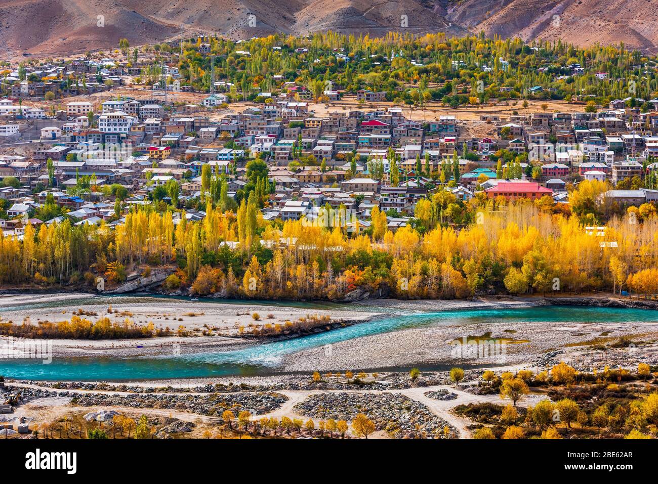 LEH Ladakh, schöne Landschaft, Himalaya-Gebirge Stockfoto