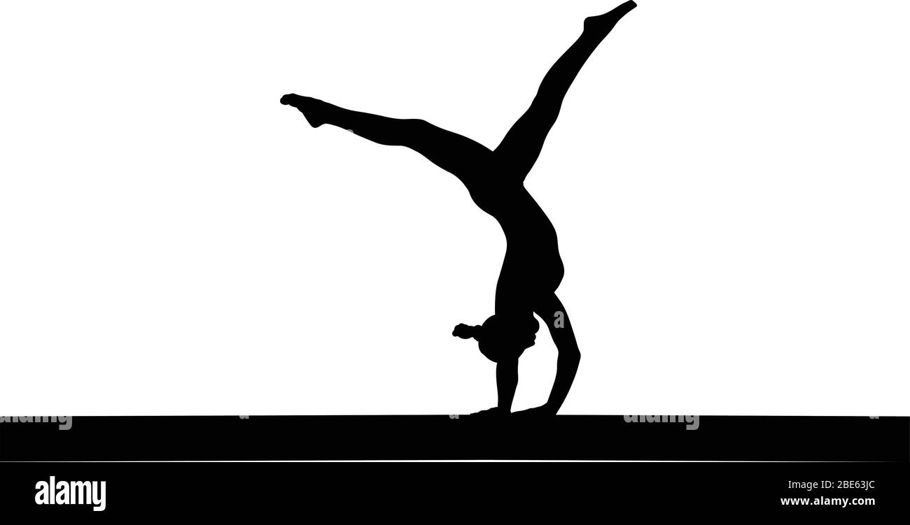 young-girl-on-balance-beam-fotos-und-bildmaterial-in-hoher-aufl-sung