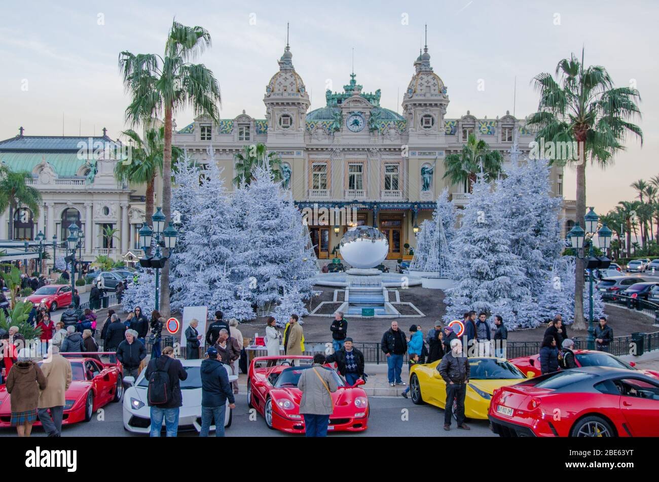 Monte Carlo Casino, Cafe de Paris & Hotel de Paris in Monte Carlo 2013. Stockfoto