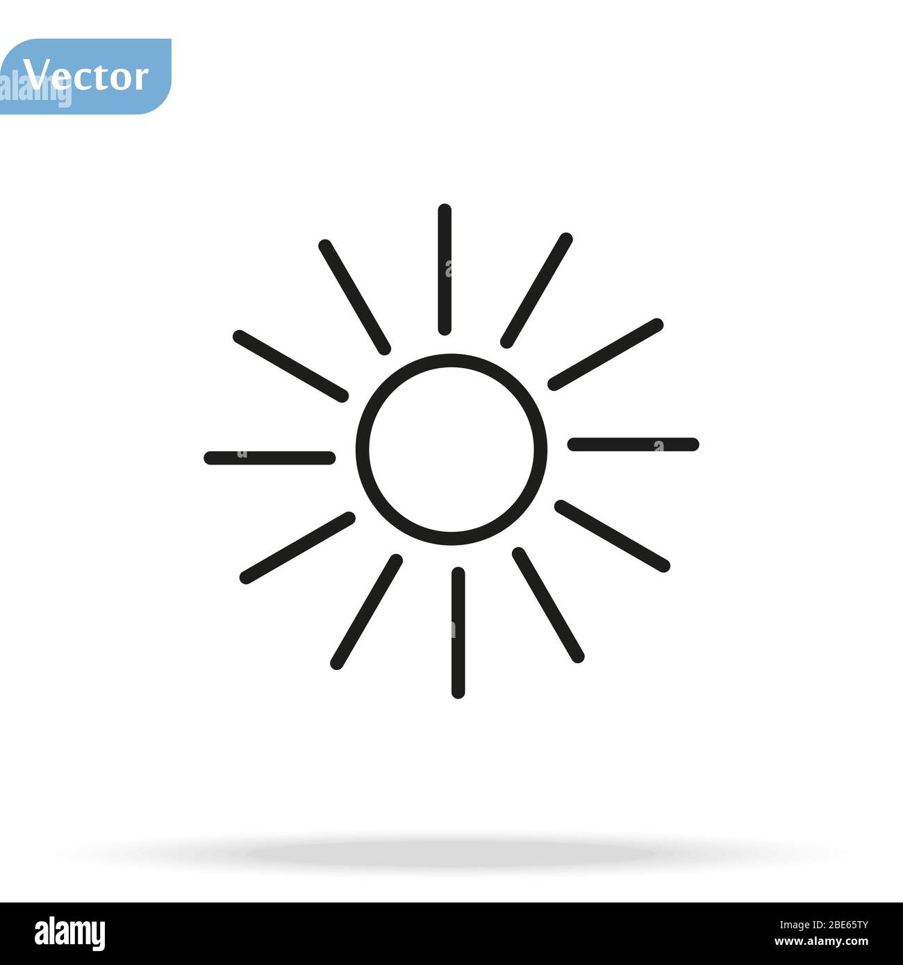 Helligkeitssymbol, Einstellung Der Intensität Vektorgrafik Illustration Stock Vektor