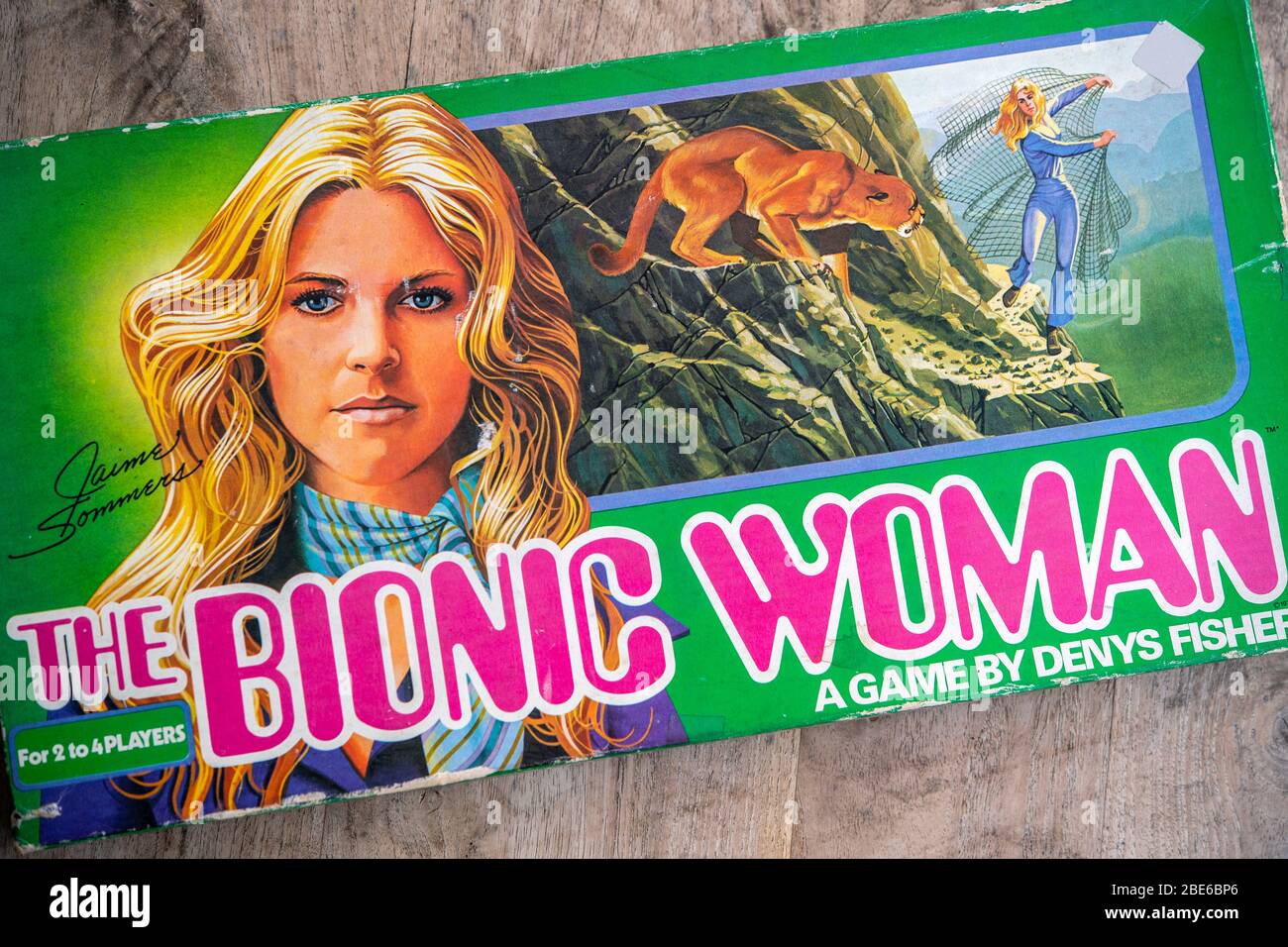 Das Bionic Woman Brettspiel, von Denys Fisher Stockfoto